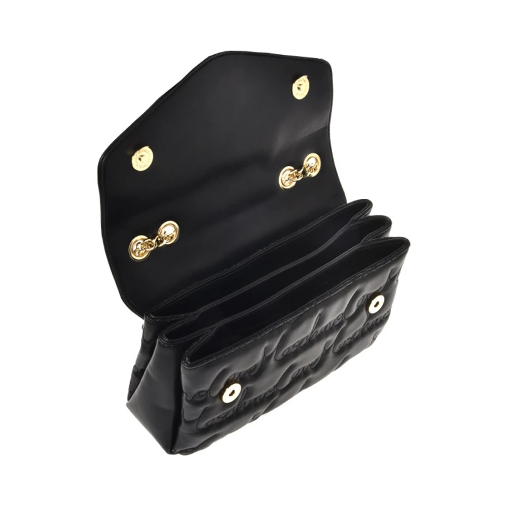 Love Moschino Zwarte Ketting Schoudertas Black Dames