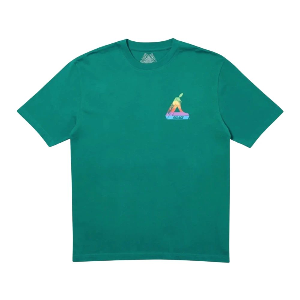 Palace Regenboog Logo Tee Limited Edition Green Heren