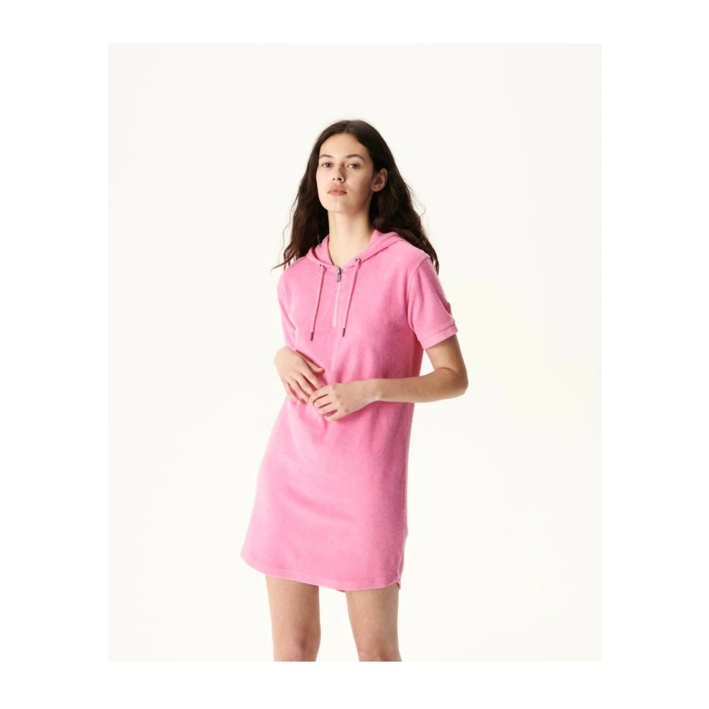 Jott Badjas met capuchon van badstof Rozen Pink Dames