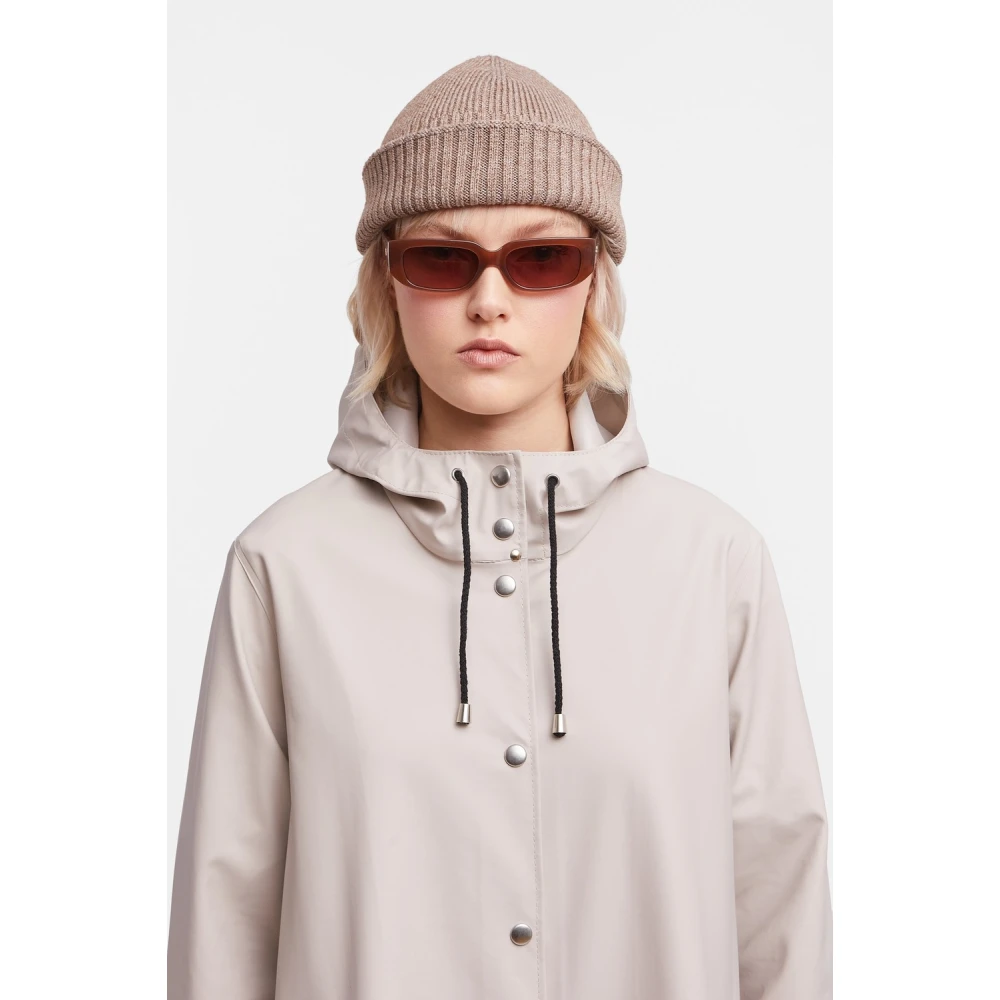 Stutterheim Lichtgewicht Waterdichte A-Lijn Regenjas Beige Dames