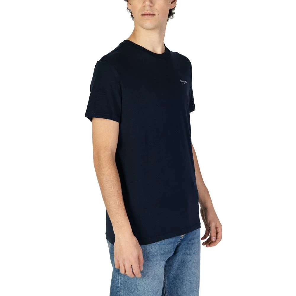 Tommy Jeans Blauw Katoen Gerecycled T-shirt Lente Zomer Blue Heren