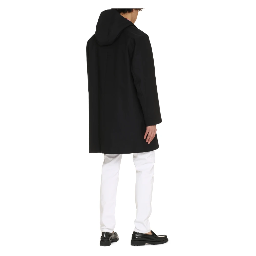 Thom Browne Waterdichte parka met capuchon en motiefvoering Blue Heren