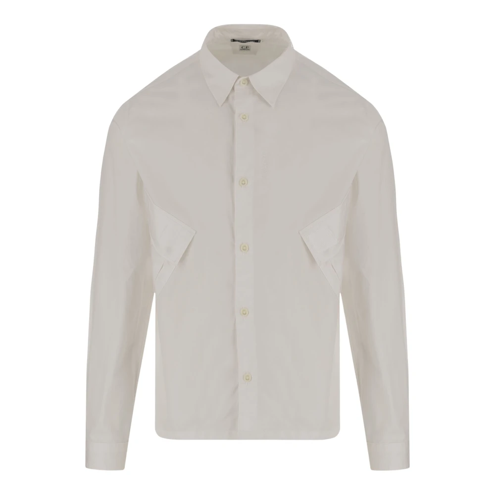 C.P. Company Witte Katoenen Overhemd Regular Fit White Heren