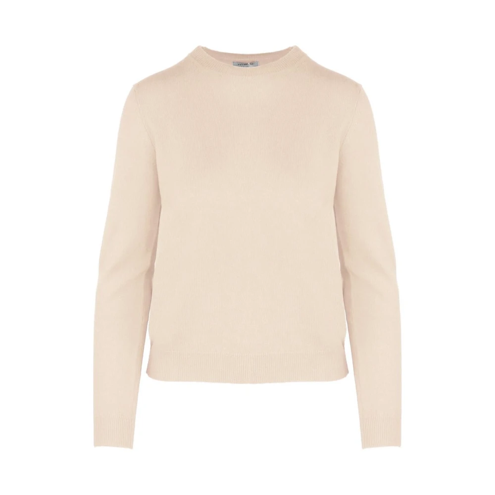 Malo Kasjmier Ribgebreide Trui Beige Dames