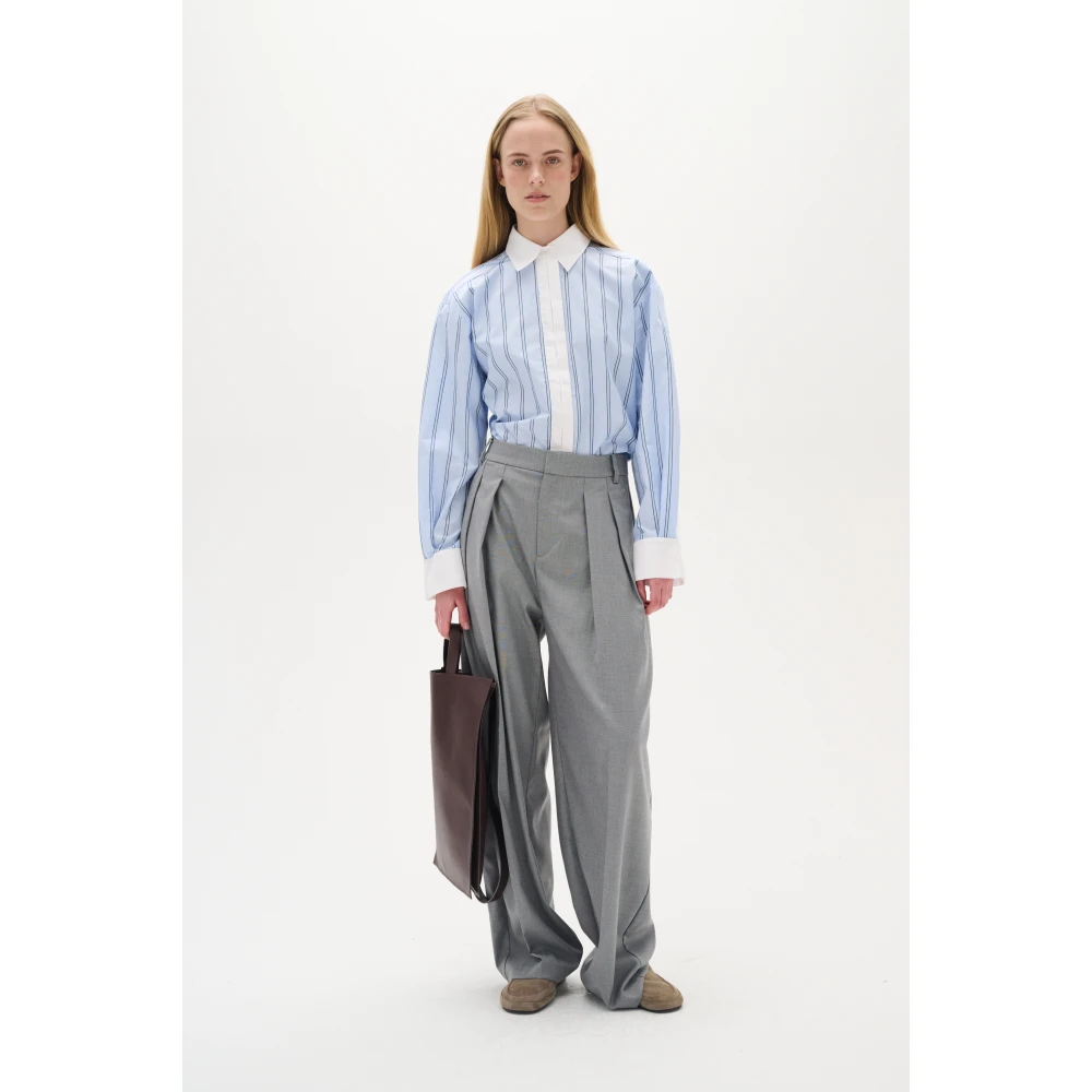 InWear Blauwe Overhemd met Oversized Pasvorm Blue Dames