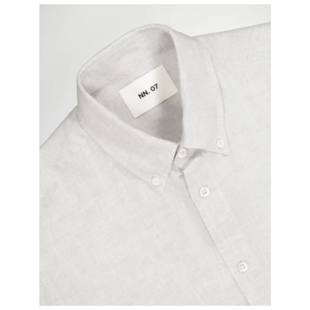 Nn07 Casual Linnen Overhemd White Heren