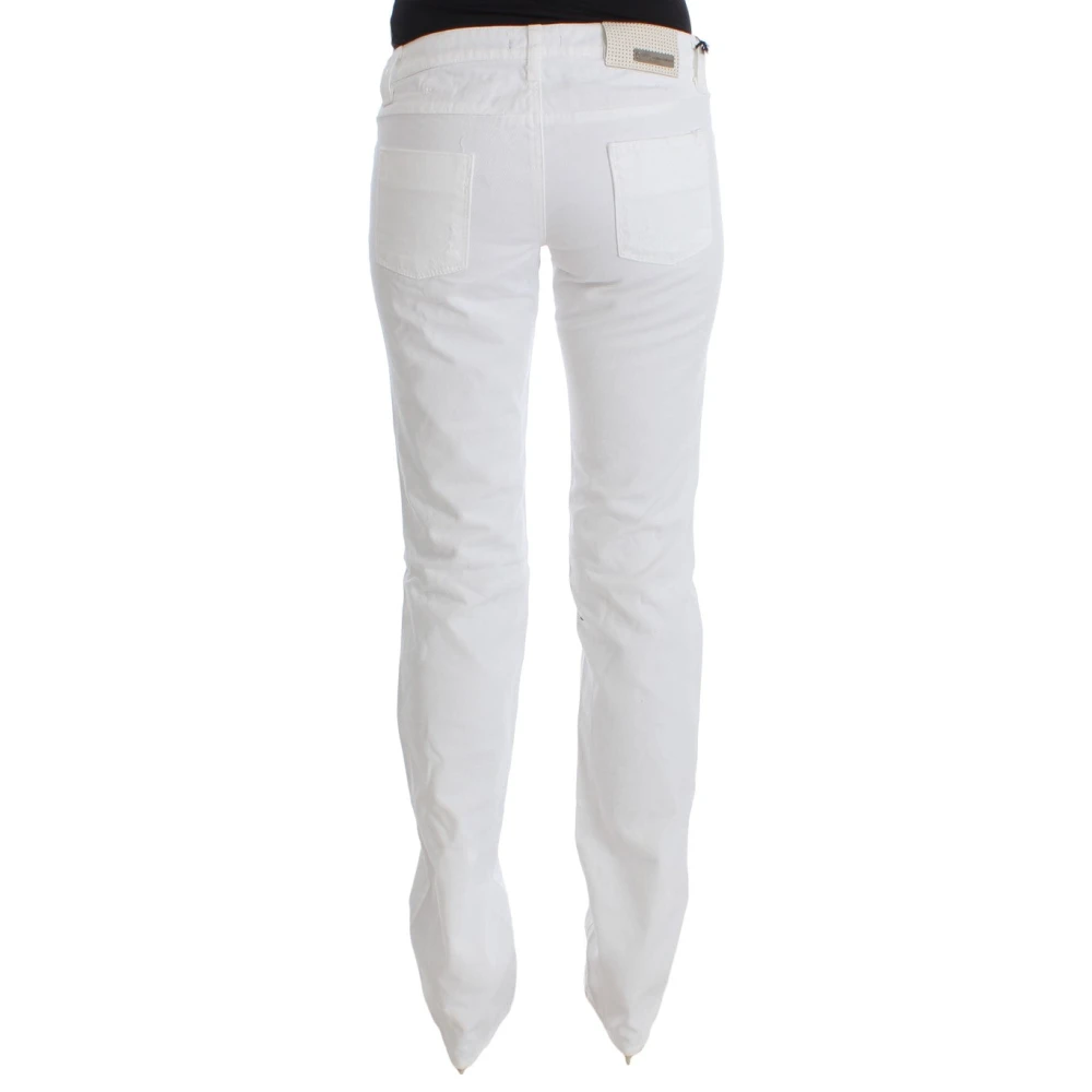 Costume National Witte Slim Fit Jeans White Dames