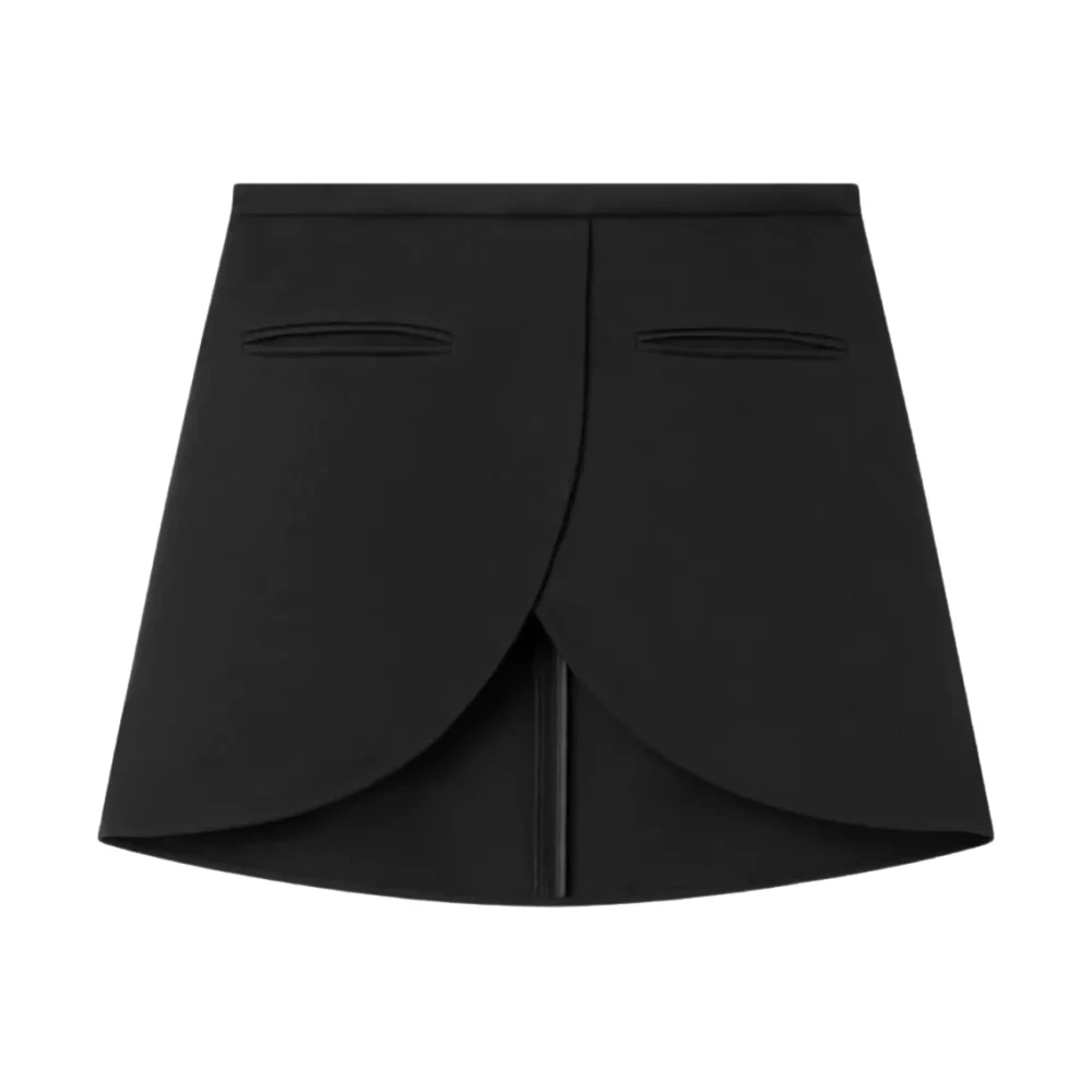 Courrèges Women's Black Ellipse Mini Skirt - Short Skirts - M - Skirts