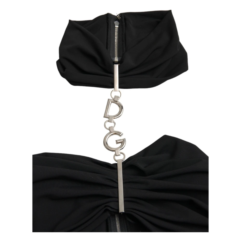 Dolce & Gabbana Zwart Mouwloos Bodycon Minijurk Black Dames