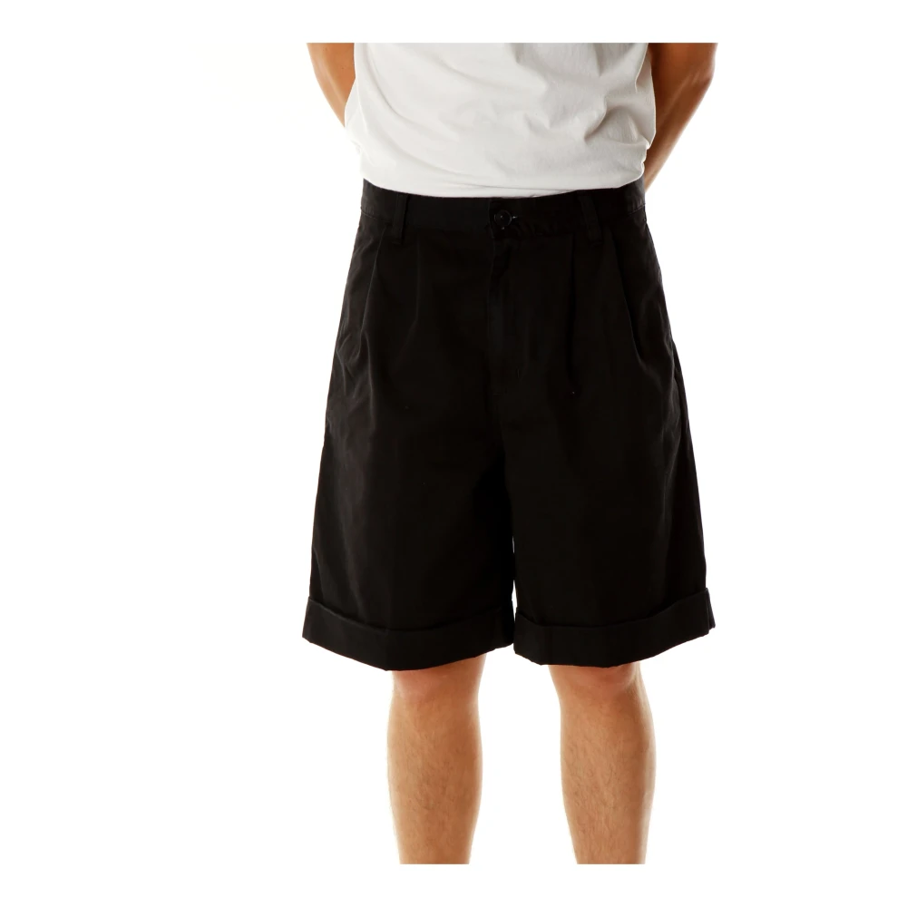 Carhartt WIP Casual Pleated Shorts Black Heren