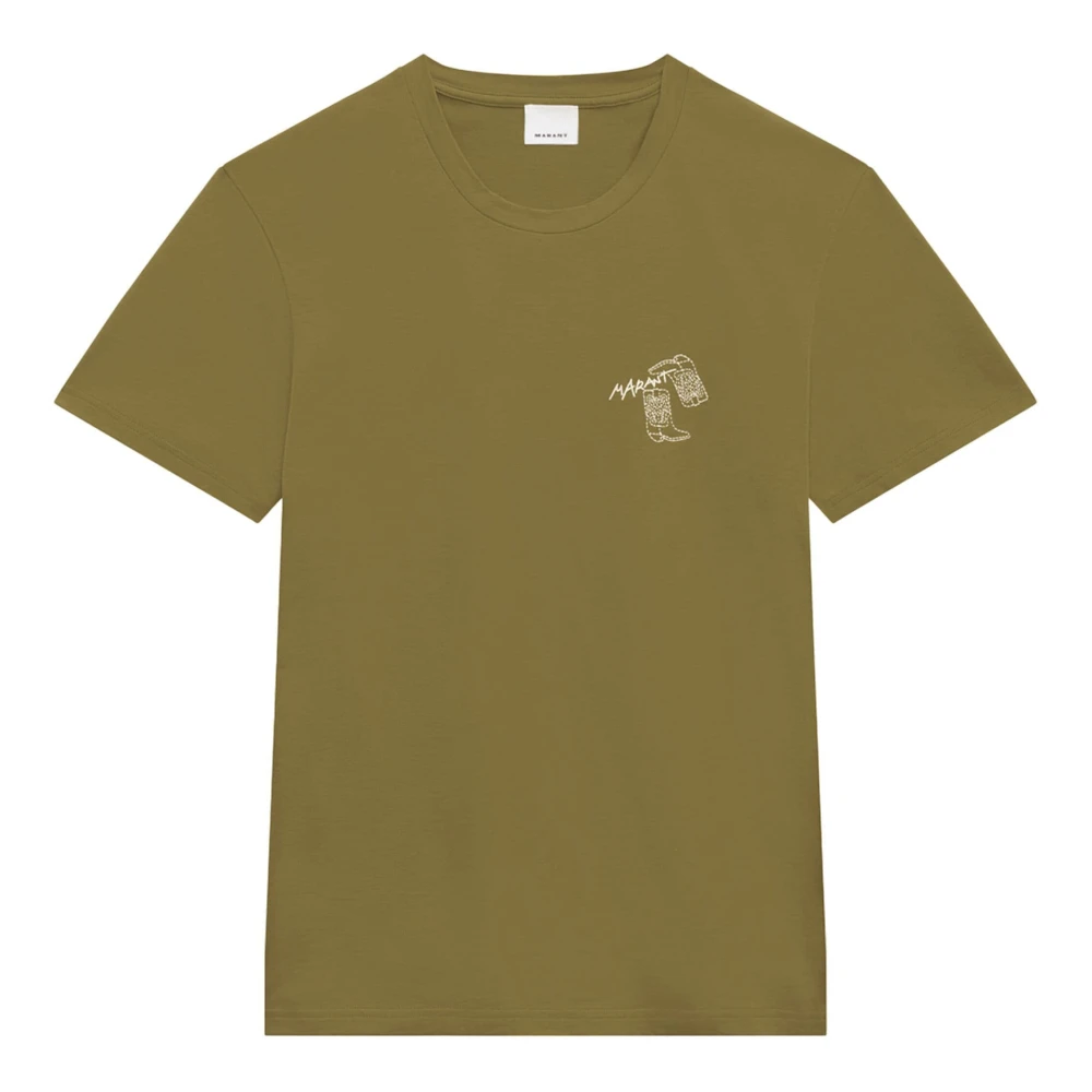 Isabel marant Stijlvolle T-shirts en Polos in Khaki Green Heren