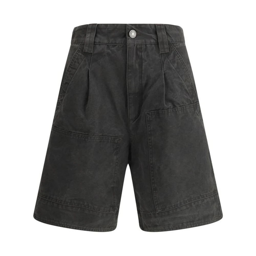 Isabel Marant Étoile Casual Oversized Shorts med Flera Fickor Black, Dam