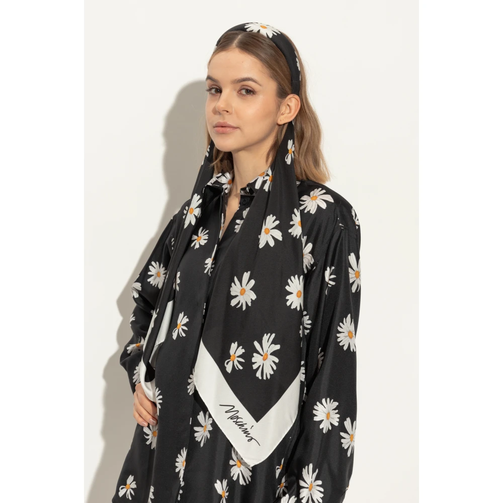 Moschino Hoofdband met sjaal Black Dames