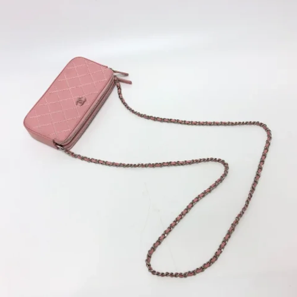 Chanel Vintage Pre-owned Leather chanel-bags Pink Dames
