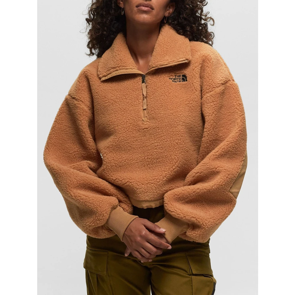 The North Face Gezellige High Pile Fleece Sweater Brown Dames