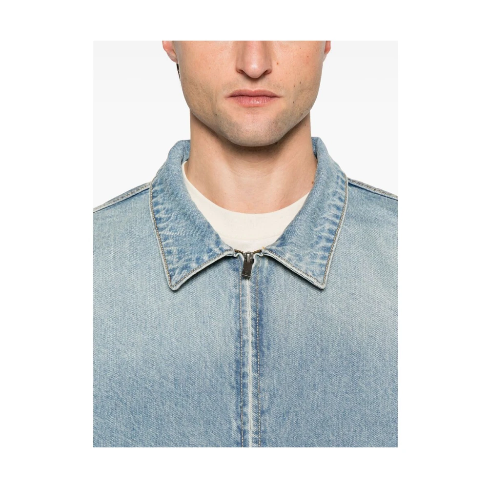 Fear Of God Lichtblauwe Jas met Rits en Zakken Blue Heren