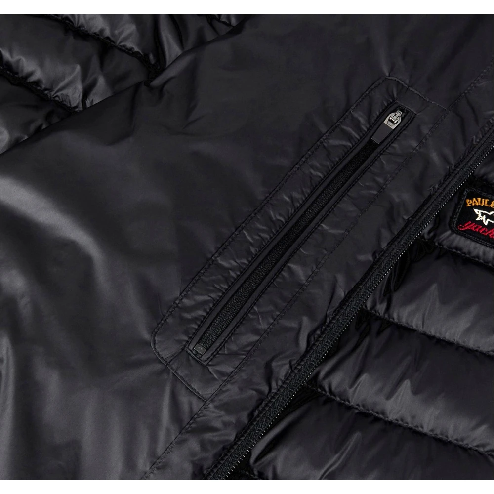 PAUL & SHARK Ultralichte Gewatteerde Jas met Afneembare Capuchon Black Heren
