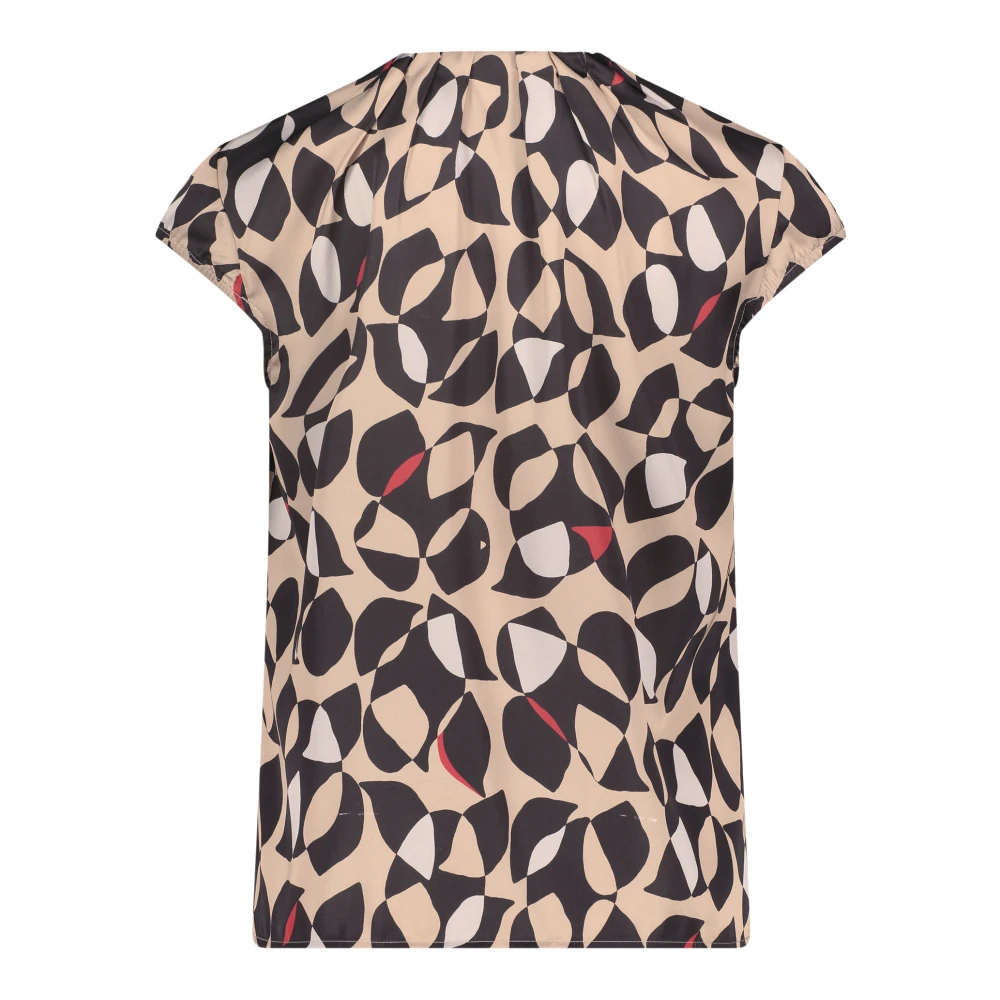 Betty & Co Blouse met korte mouwen en uniek design Multicolor Dames