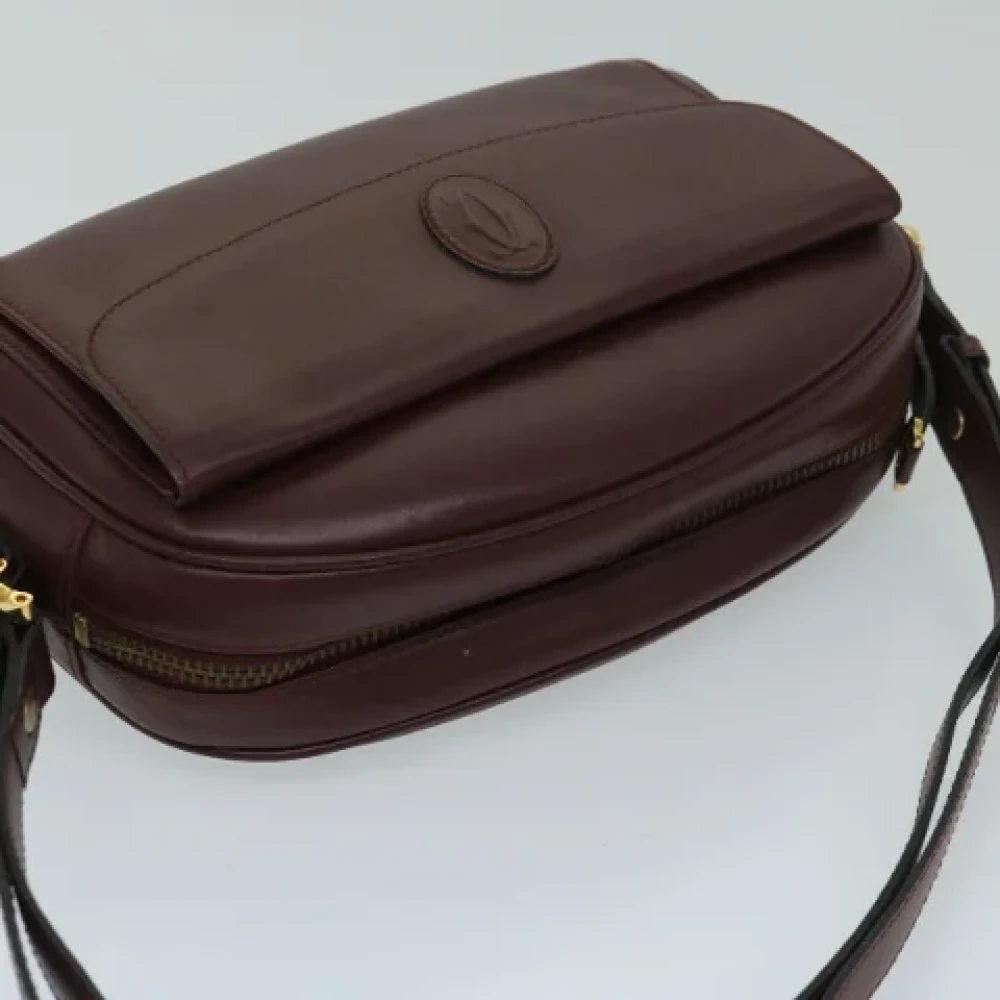 Cartier Vintage Pre-owned Leather shoulder-bags Red Dames