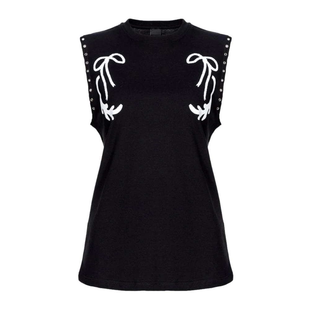 Pinko Women's Black Sleeveless Tops, Xs, Sleeveless Top
