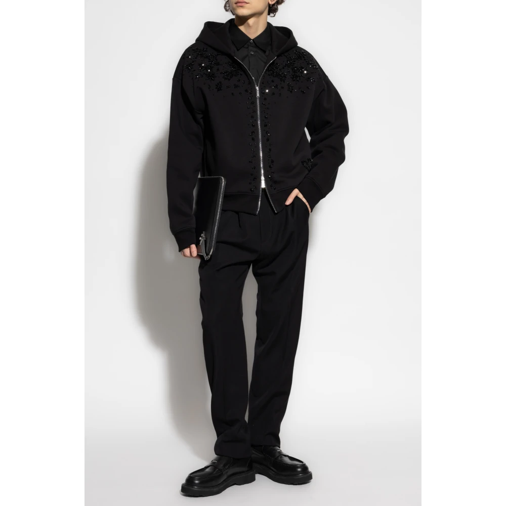 Dsquared2 Sweatshirt met kristallen Black Heren