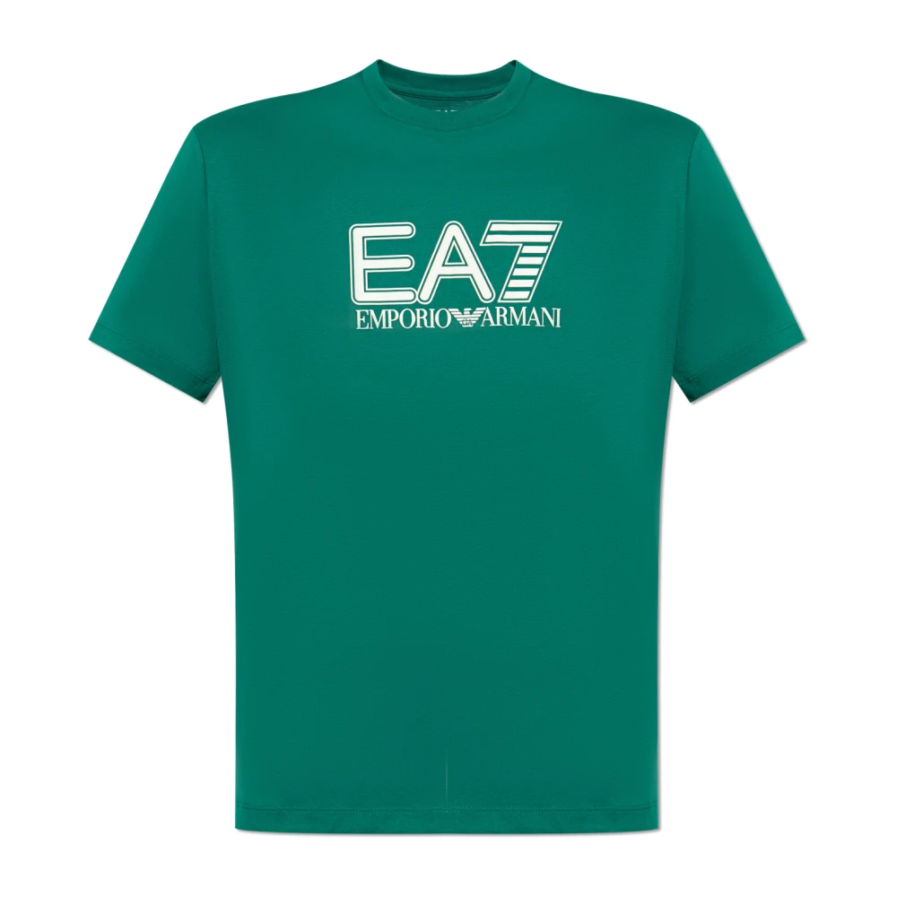 Emporio Armani EA7 Katoenen T-shirt Green Heren