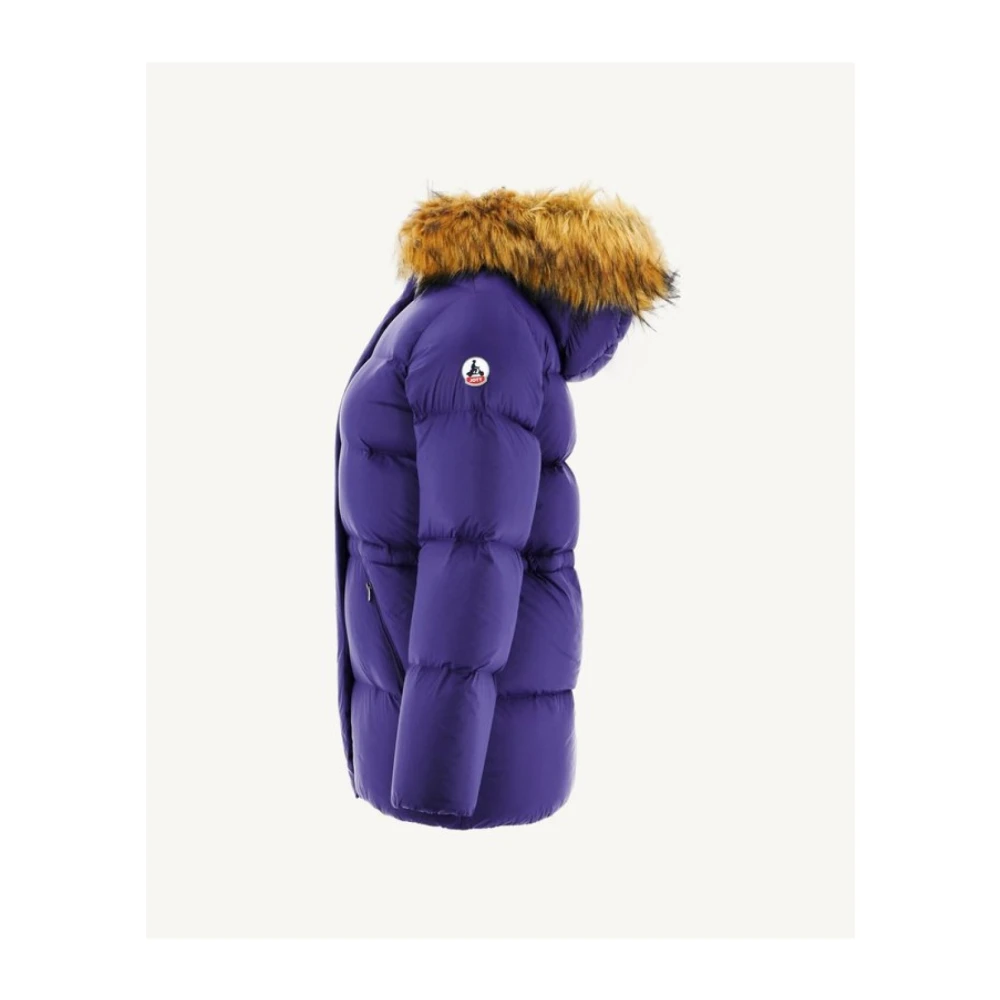 Jott Luxe Winterjas met Capuchon Viooltjes Blue Dames