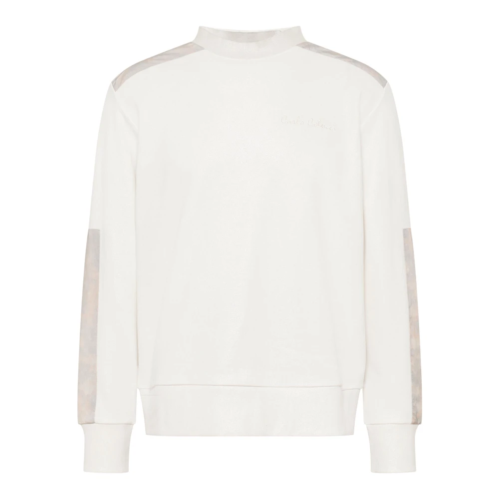 Carlo Colucci Men's White Stylish Sweatshirt Dapunt