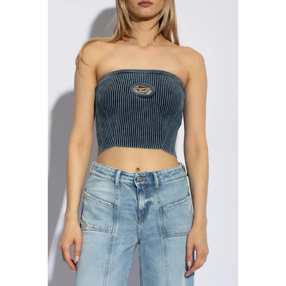 Diesel Gestreepte top M-Clarksvillex-C Blue Dames