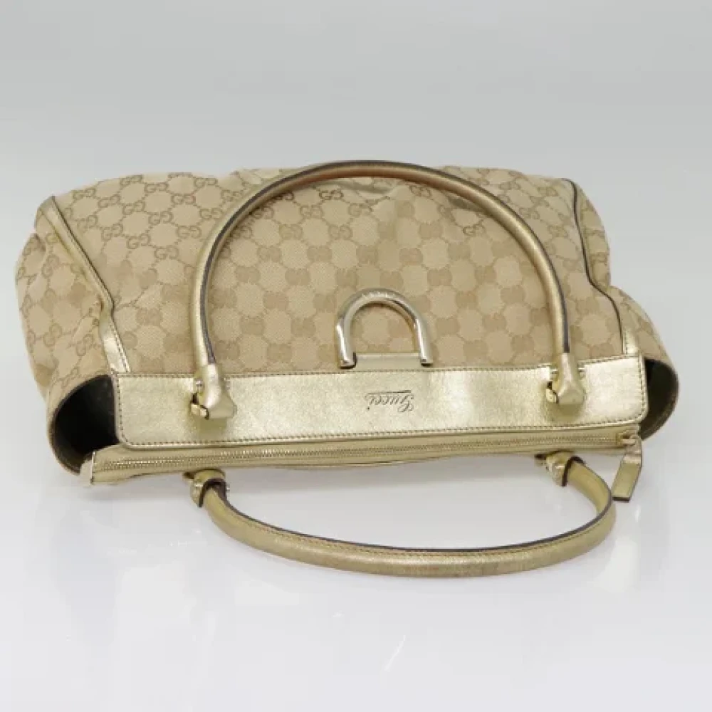 Gucci Vintage Pre-owned Canvas gucci-bags Beige Dames