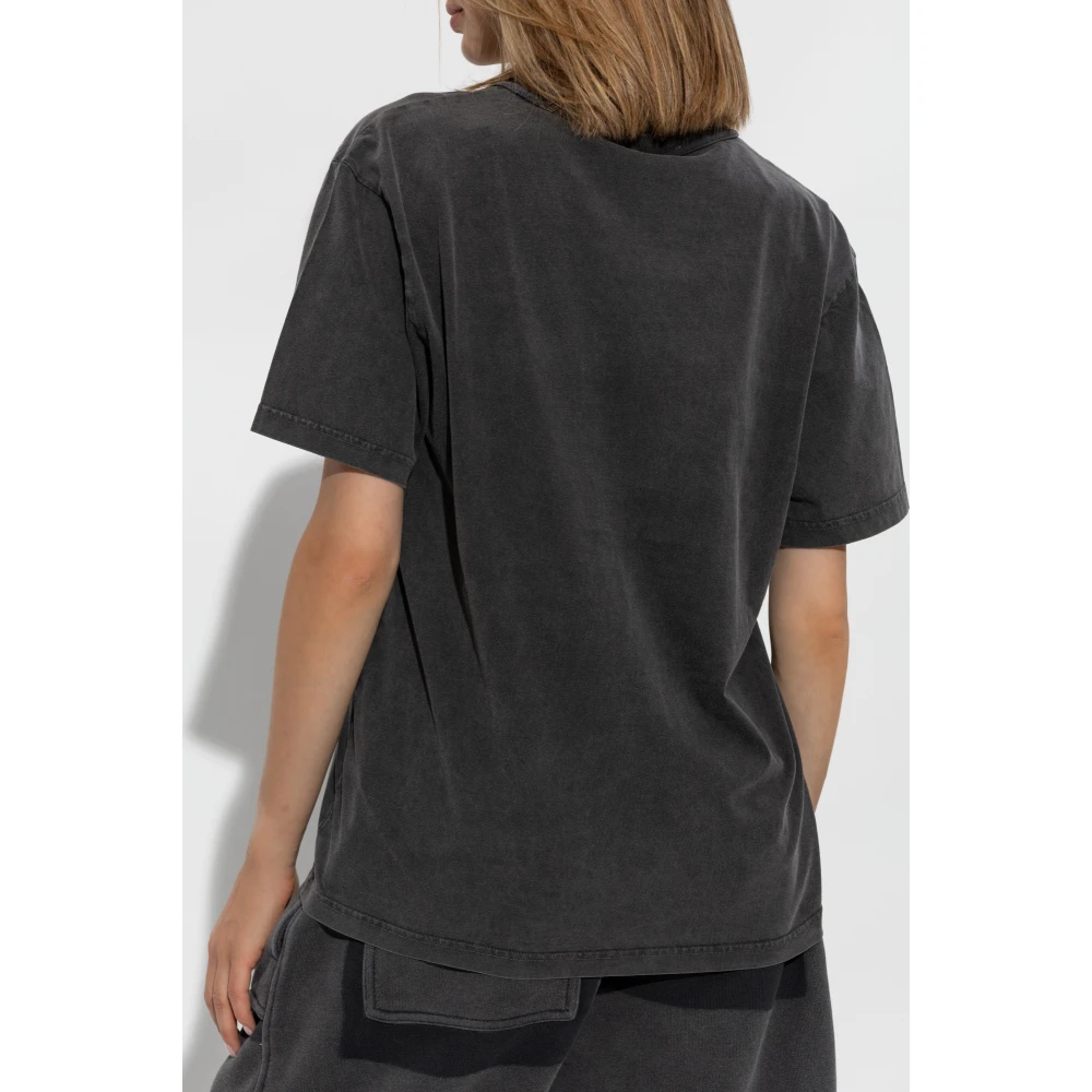 T by Alexander Wang T-shirt met logo Gray Dames