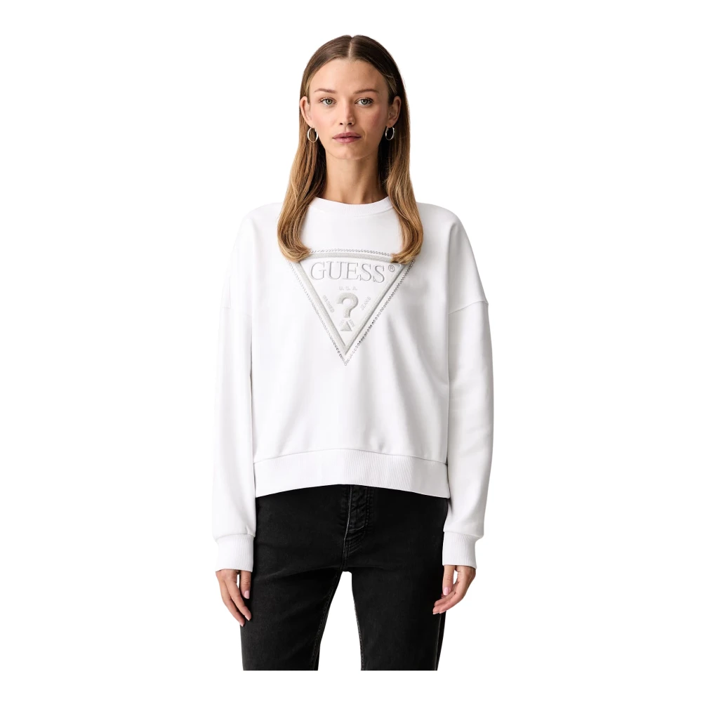 Guess Donna Bianco Felpe, S, New, - Immagine 4