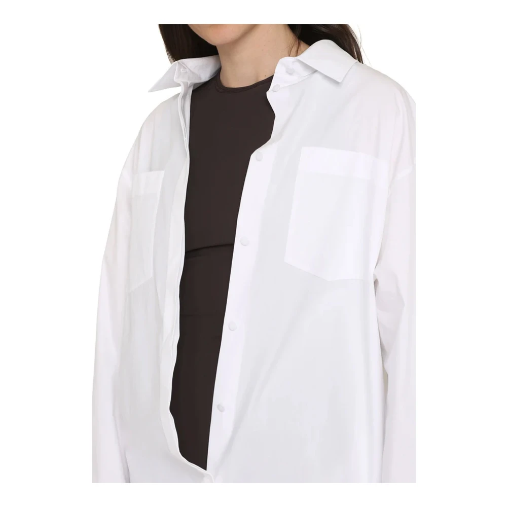 Valentino Katoenen Mini Jurk met Knoopsluiting White Dames