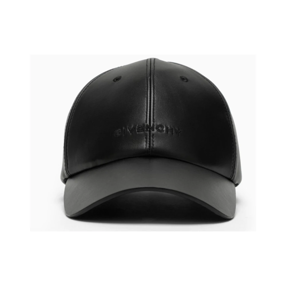 Givenchy Gebogen pet met geborduurd logo Zwart Heren