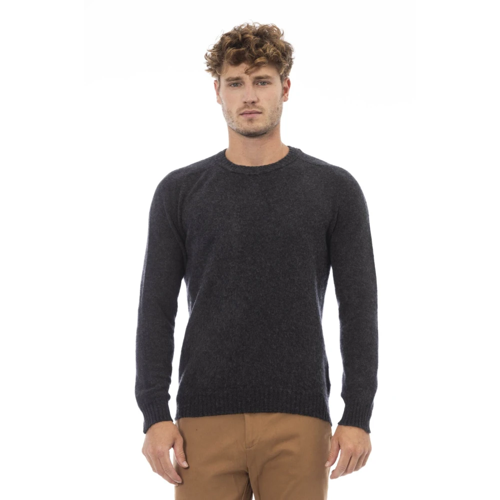 Alpha Studio Ronde Hals Lange Mouw Trui Black Heren