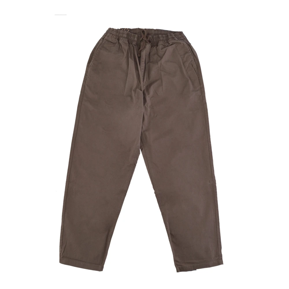 Vans Ruime Taps Toelopende Elastische Taillebroek Brown Heren