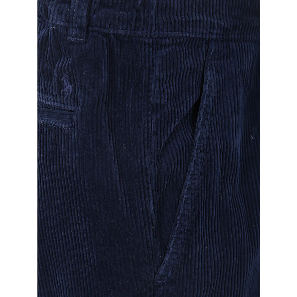 Polo Ralph Lauren Geplooide Corduroy Broek Blue Heren