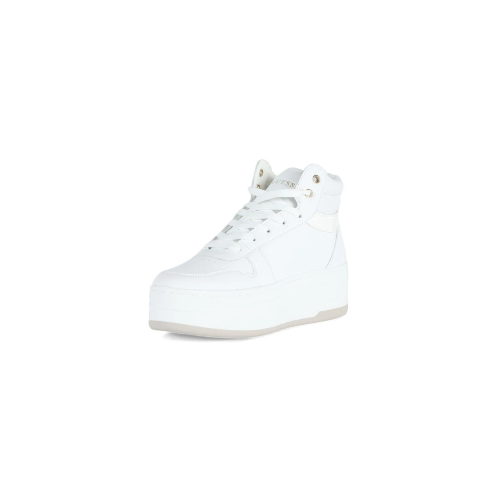 Guess Hoge Top Platform Sneakers White Dames