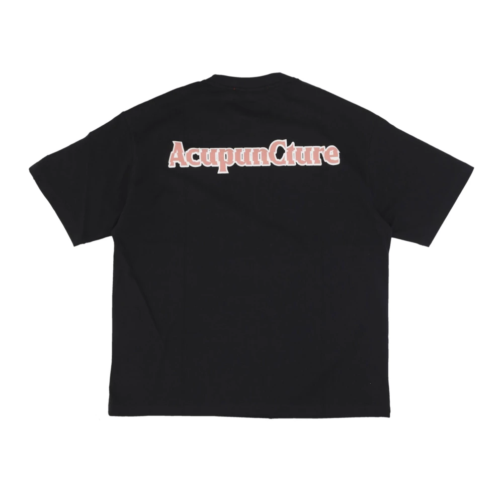 Acupuncture Zwarte Heren Tee met Logo Print Black Heren