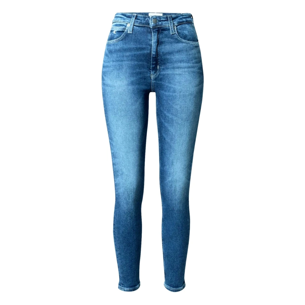 Calvin Klein Jeans Hög Midja Skinny Ankel Jeans Blue, Dam