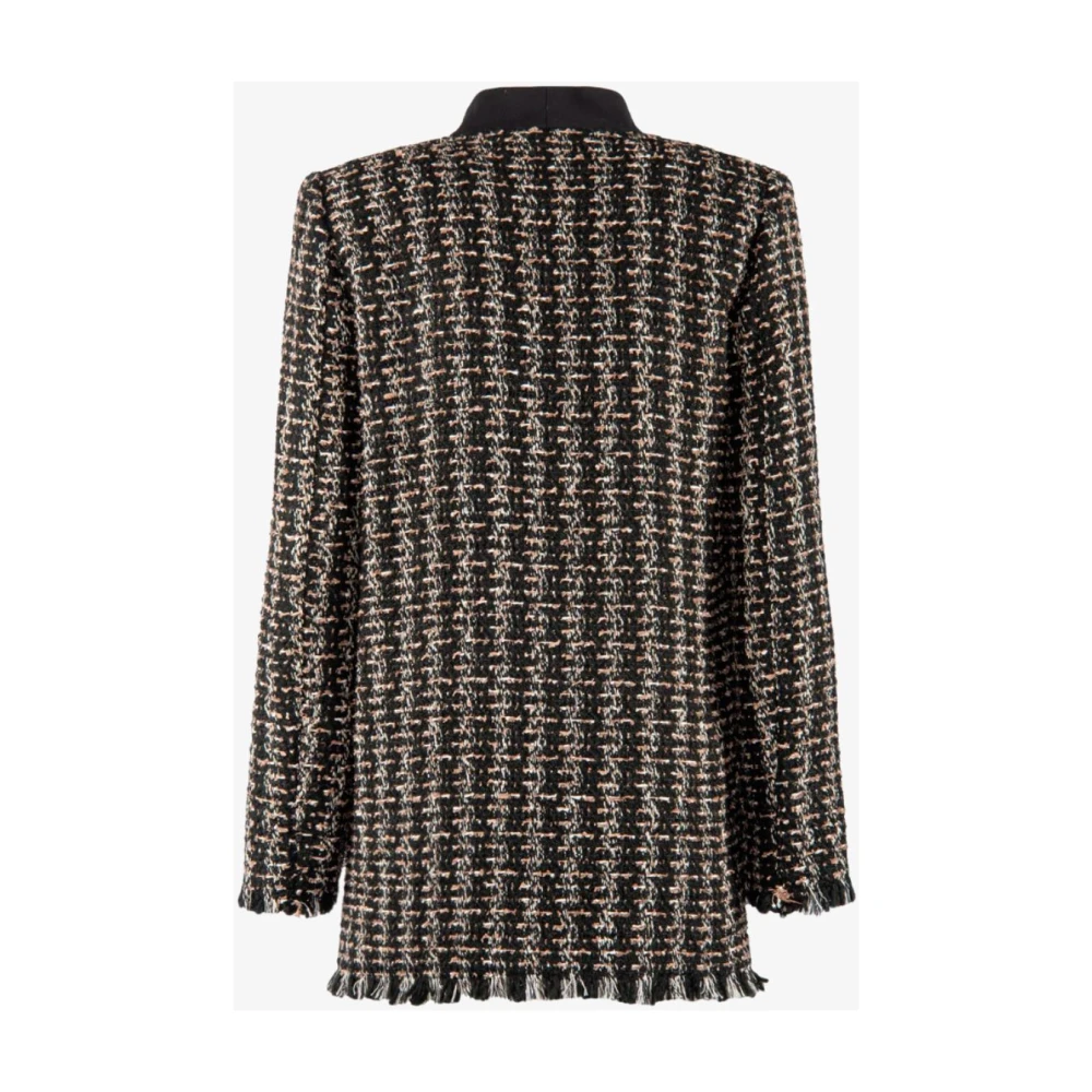 Nenette Chanel-stijl Wollen Jas met Franjes Multicolor Dames