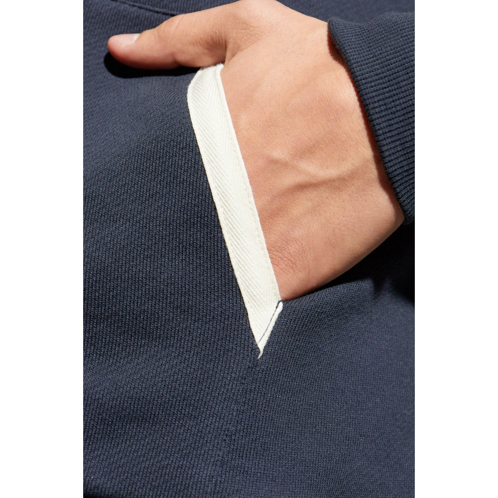 Emporio Armani Sweatshirt met patch Blue Heren