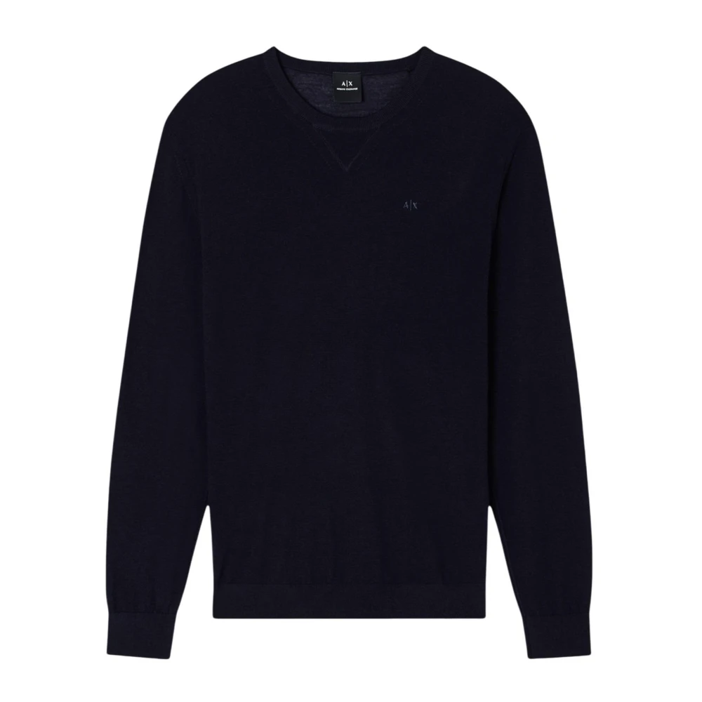Armani Exchange Men's Blue Crewneck Jumper