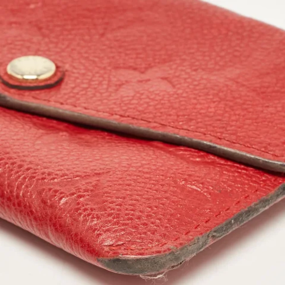 Louis Vuitton Vintage Pre-owned Leather wallets Red Dames