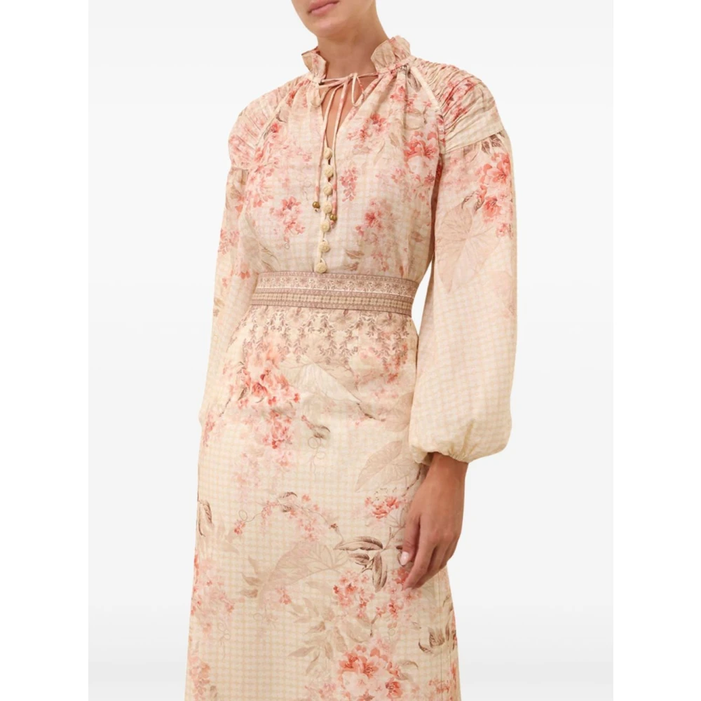 Zimmermann Witte Kant Bloemenoverhemd Multicolor Dames