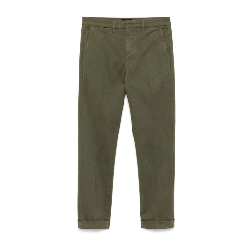 Fay Groene Gabardine Broek met Zakken Green Heren