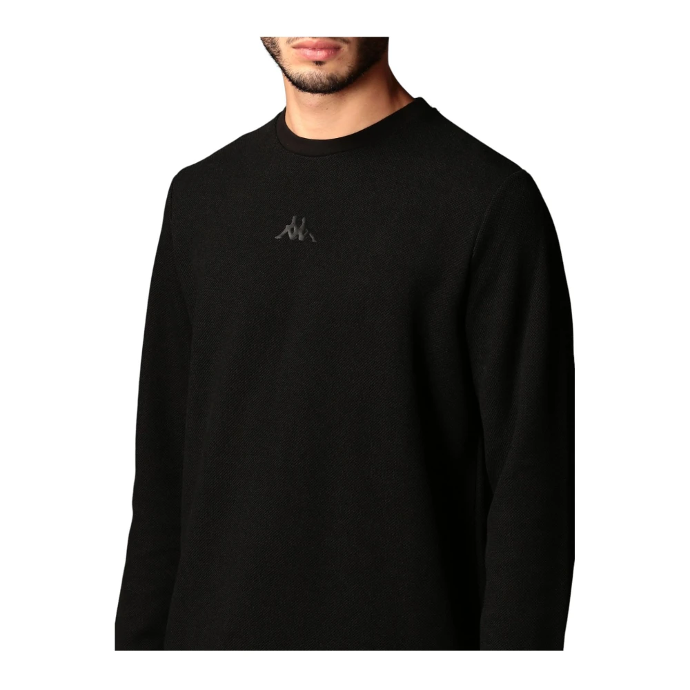 Kappa Sweatshirt met ronde hals Black Heren