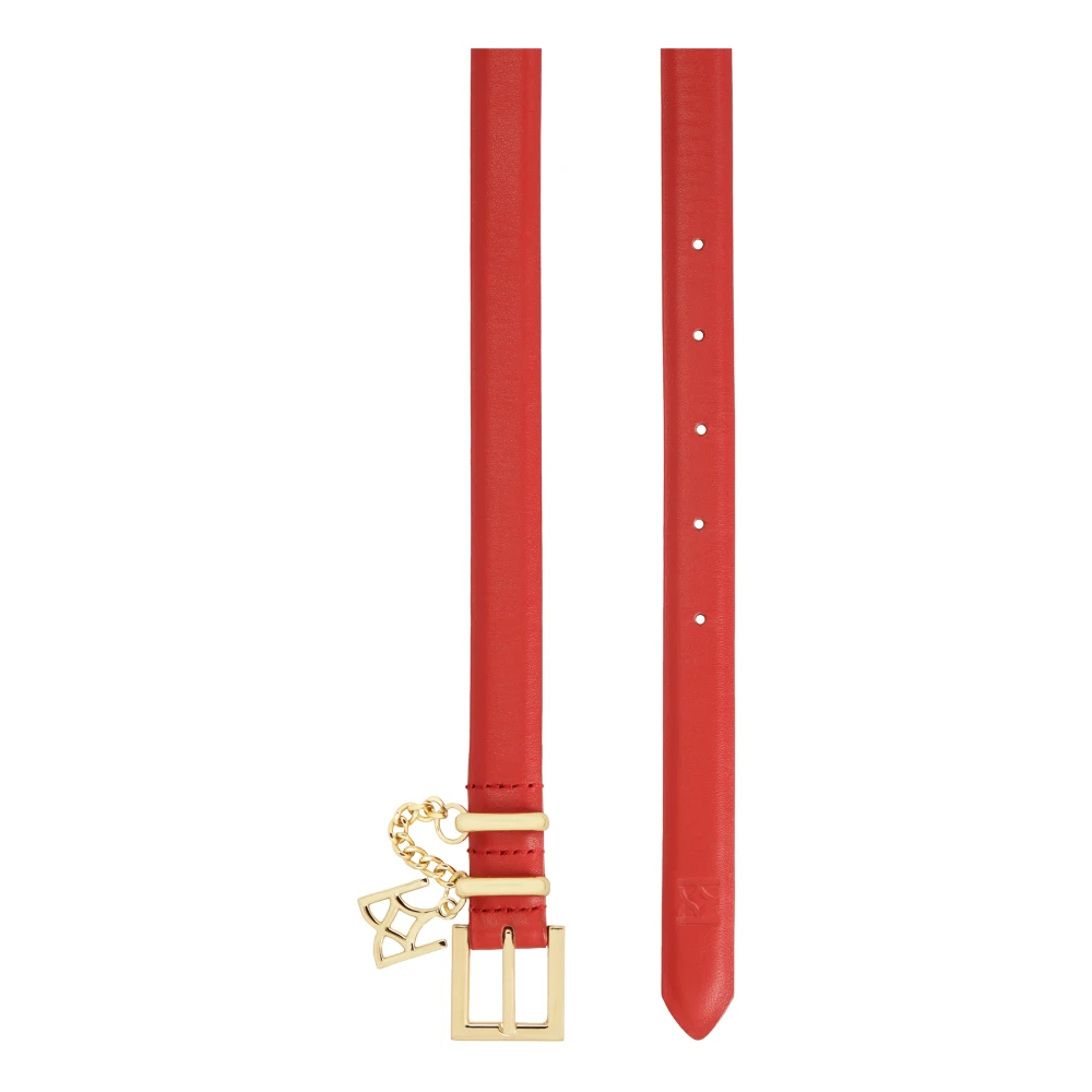 Kazar Rode smalle riem met ketting Red Dames