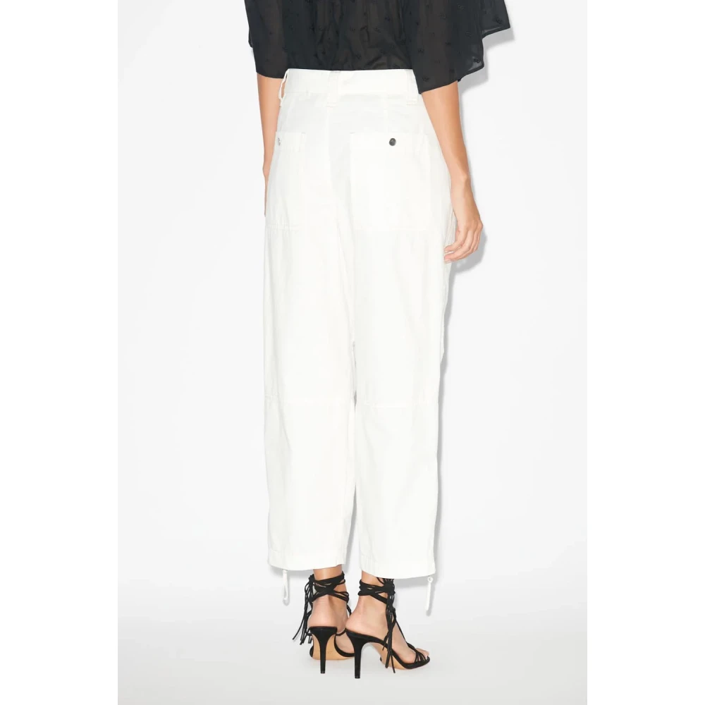 Isabel marant Katoenen Ritszak Broek White Dames
