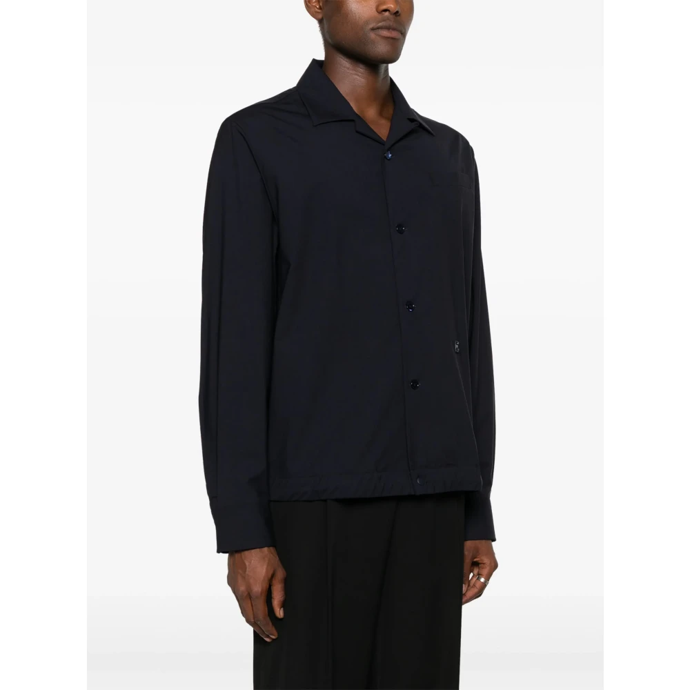 Givenchy Blauw wollen poplin overhemdjas Blue Heren